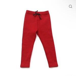 Cozy Red Kids knit Leggings by Petite Hailey